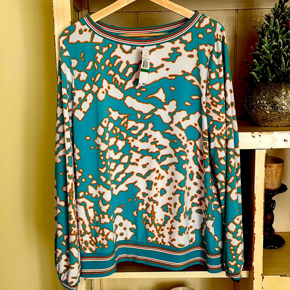 Michael Kors 🐬🧡💛long sleeve with stretch top. NWT, NWB. Please make an offer